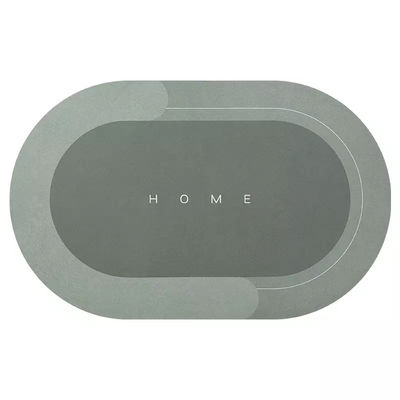 Non-Slip Diatomite Dark Gray Mat Quick-Drying and Waterproof for Home Kitchen