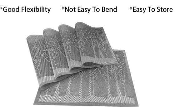 Kitchen Essential Durable PVC Rectangle Place Tray Mat for Christmas Celebrations