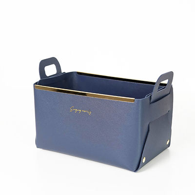 24*14*13cm Eco-Friendly Washable PU Leather Foldable Shoe Box Custom Storage Pack Boxes